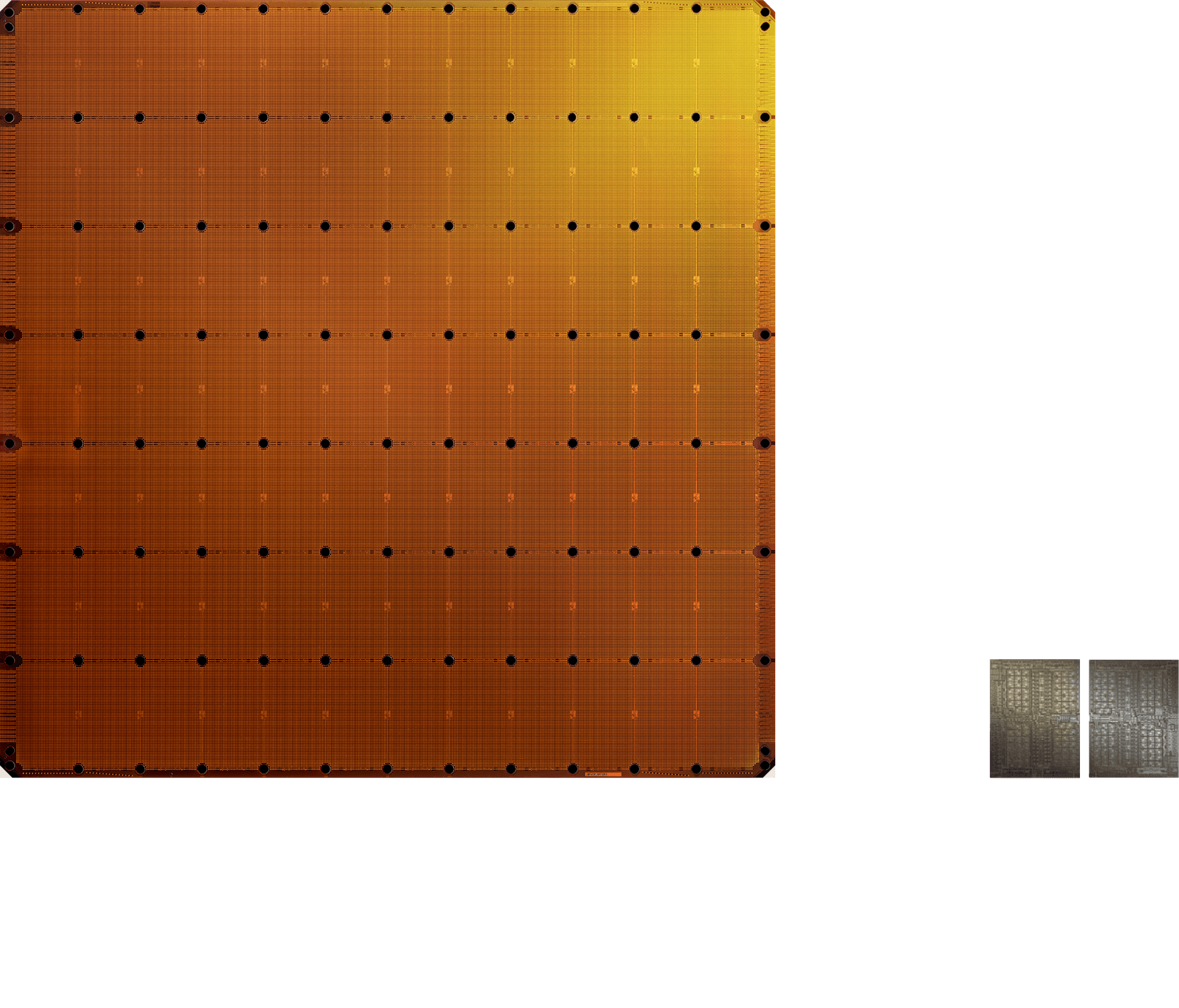 Cerebras WSE-3 size compared to an NVIDIA B200 GPU