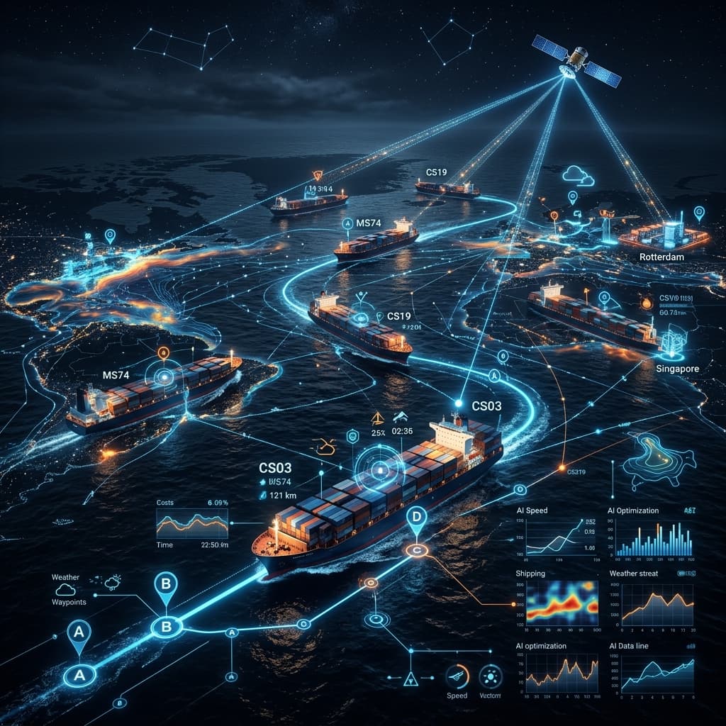 Maritime data flows — AIS, cargo, telemetry, compliance