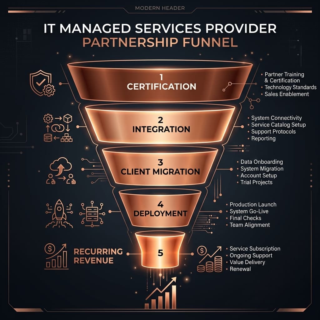 MSP Partnership Funnel — from certification to recurring revenue