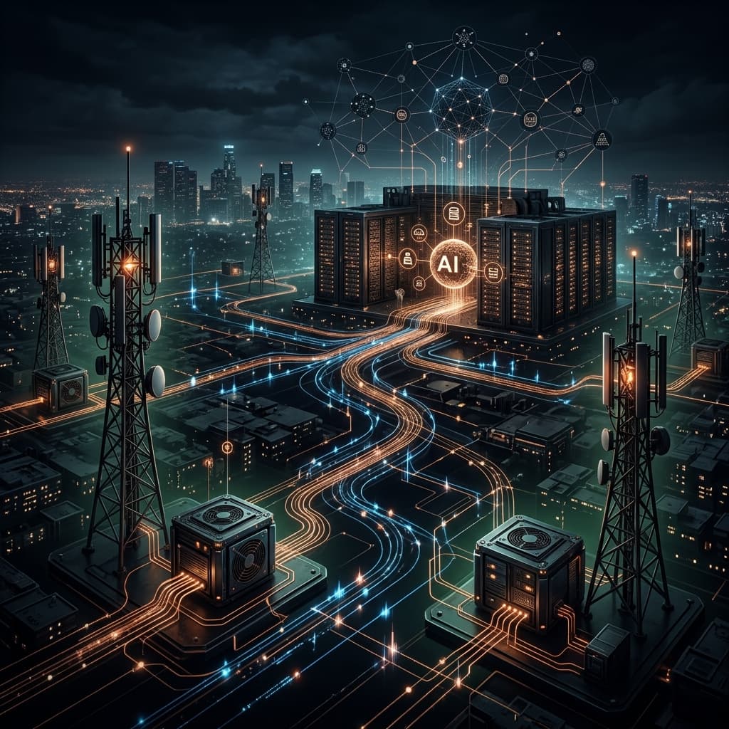 Network topology — direct fiber from telco to sovereign datacenter