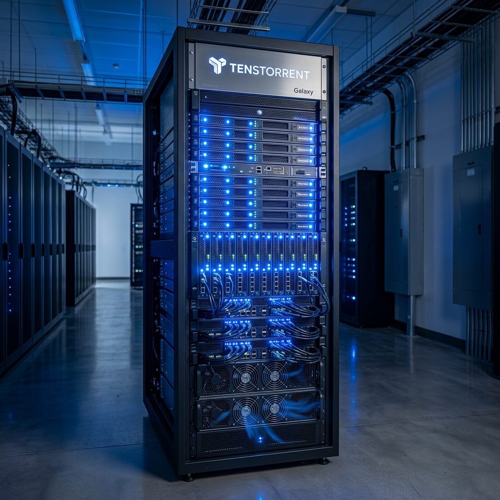 Tenstorrent Galaxy rack — leasing SKU hardware colour