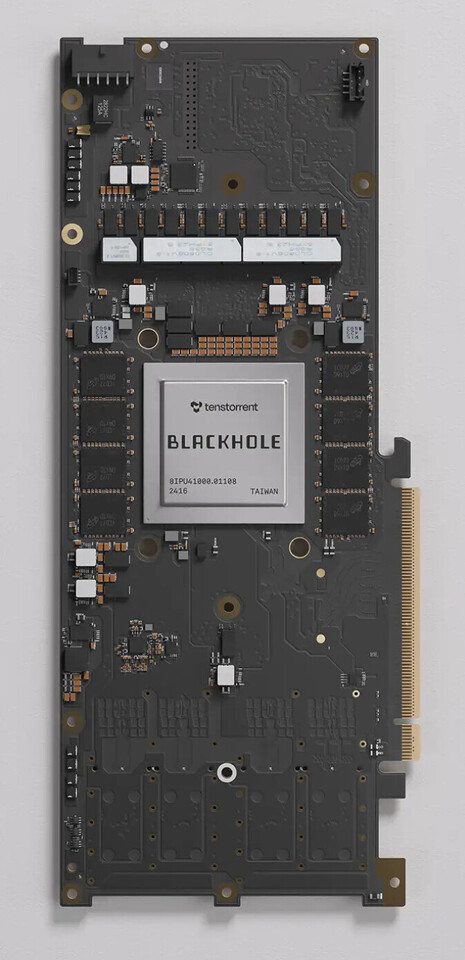 Tenstorrent Blackhole board — accelerator hardware classes